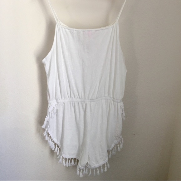 SOLD VS Swim • White Tassel Beach Boho Romper - Picture 7 of 8